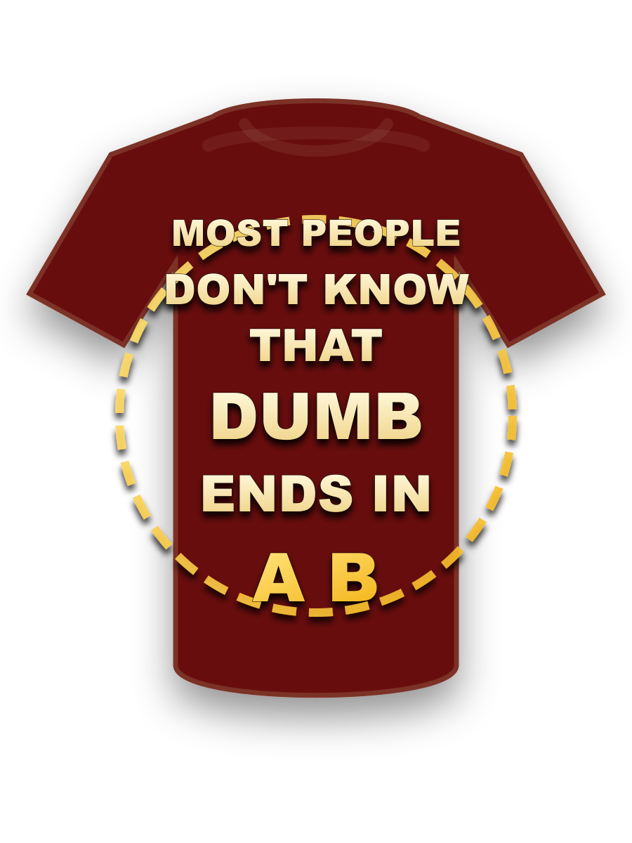 Centered Dumb Ends In B tee mockup
